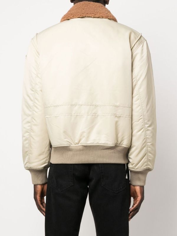 diesel white bomber jacket