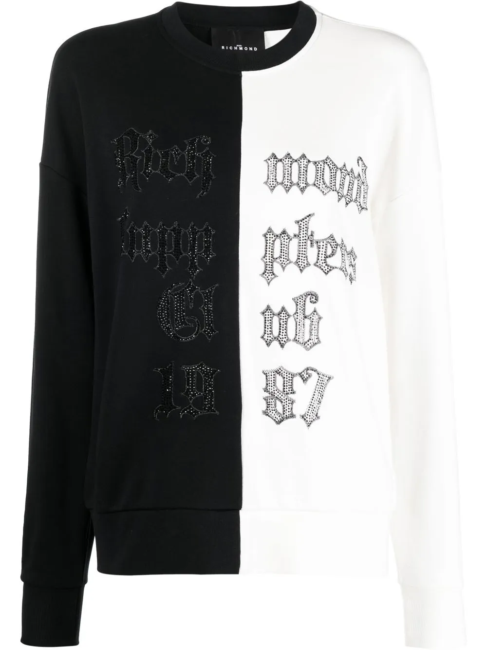 

John Richmond two-tone logo jumper - Black