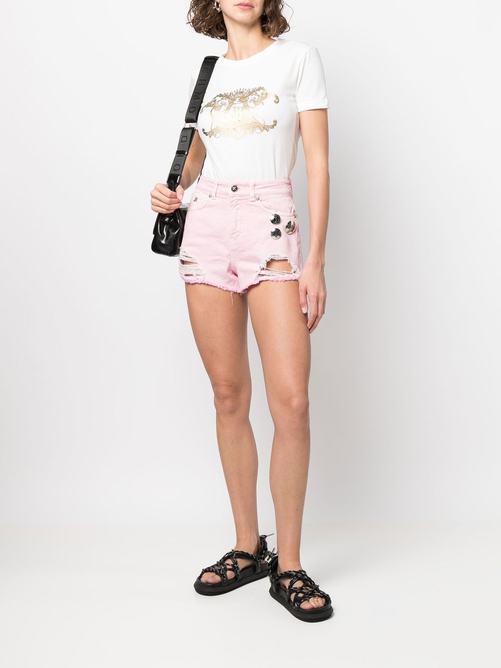 John Richmond Shorts met badge detail - Roze