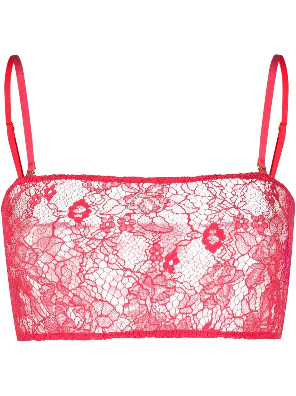 

Patrizia Pepe floral-lace bandeau bra - Pink