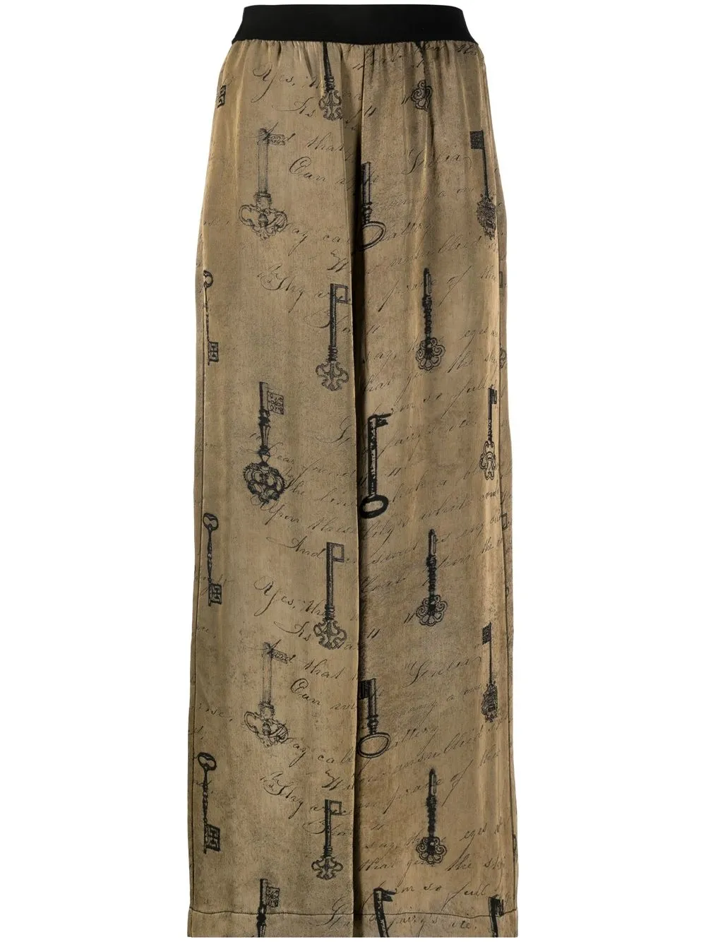 

Uma Wang graphic-print wide leg trousers - Neutrals