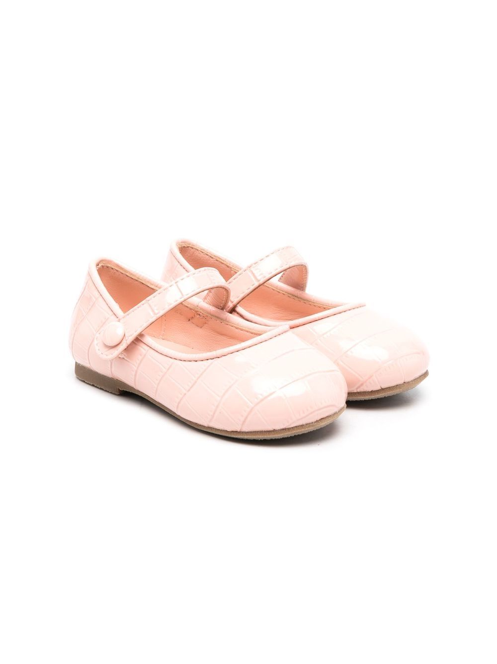 Age of Innocence croco-effect ballerina shoes - Pink