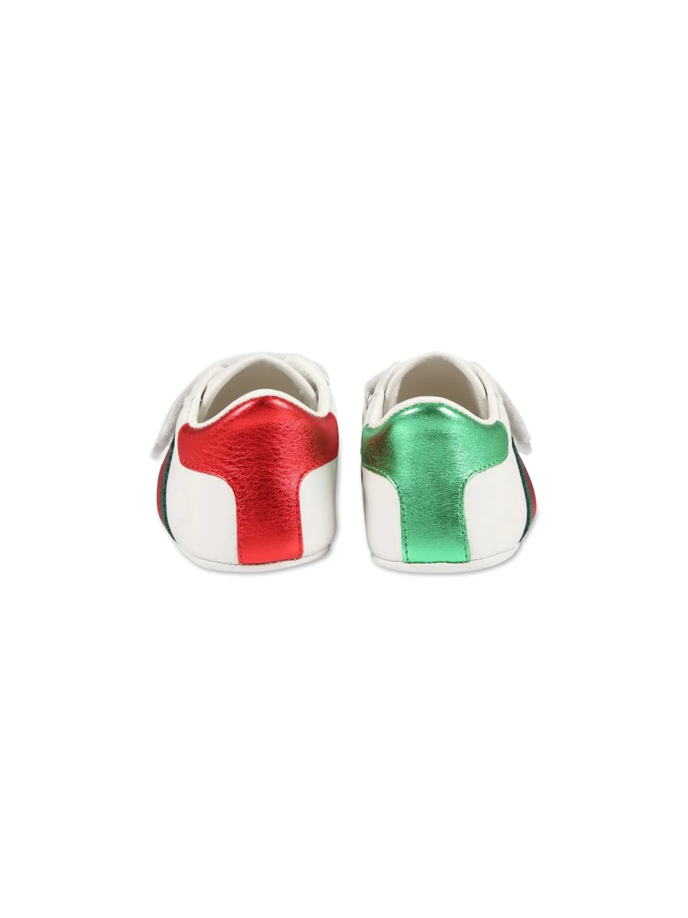 Gucci Kids signature side-stripe leather pre-walkers White