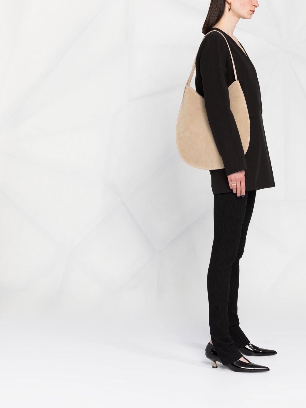 Aesther Ekme ✨ Crna Flat Hobo - Garderoba Concept Store