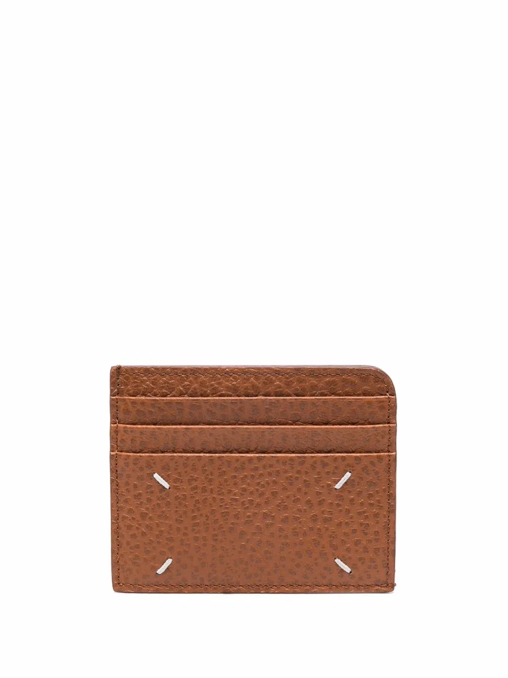

Maison Margiela grained leather cardholder - Brown