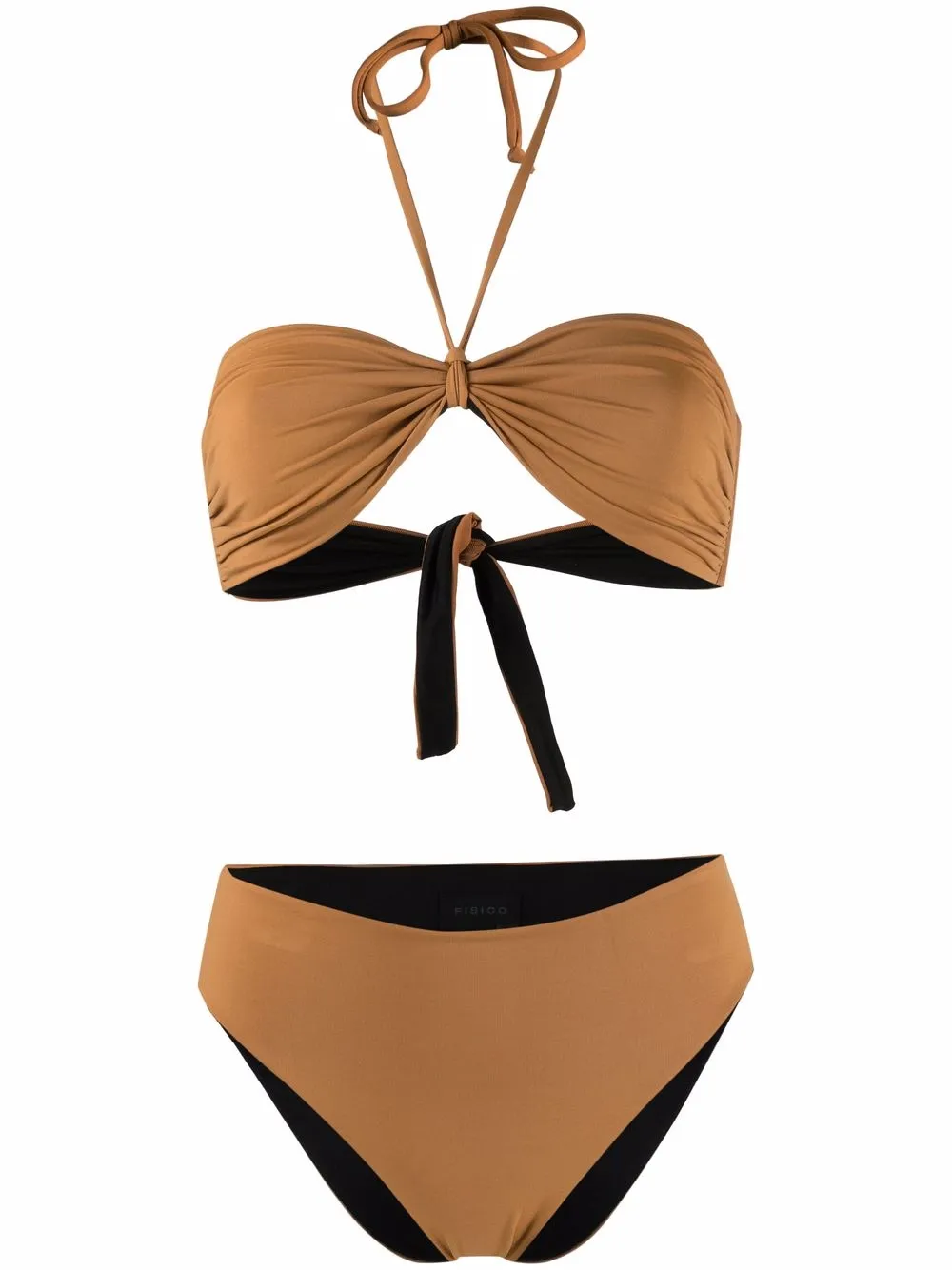 

Fisico reversible bandeau bikini - Brown