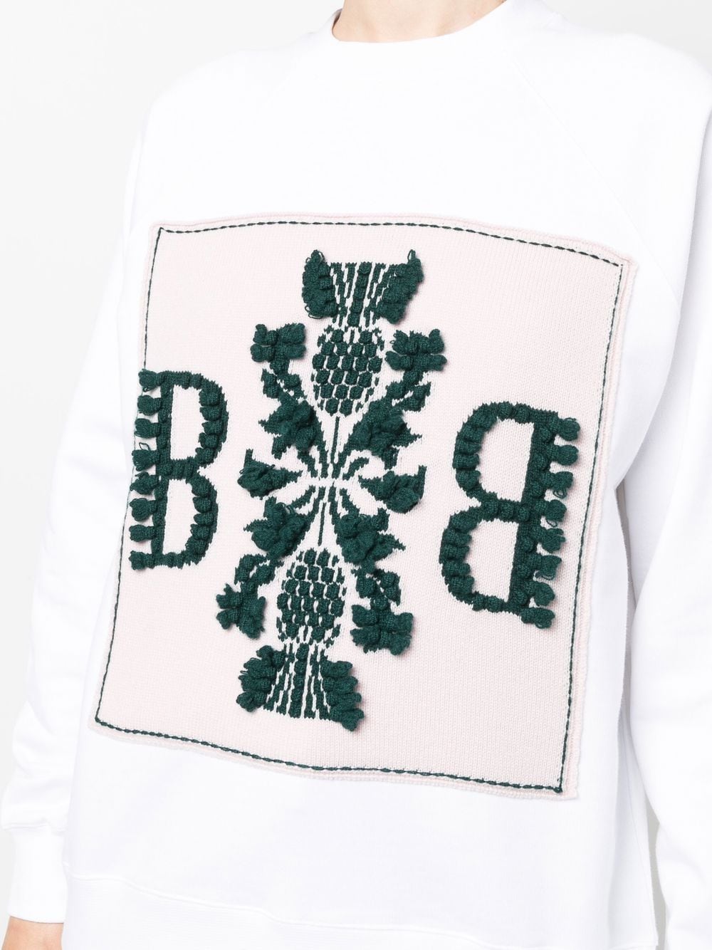 Shop Barrie Logo-patch Sweatshirt In White