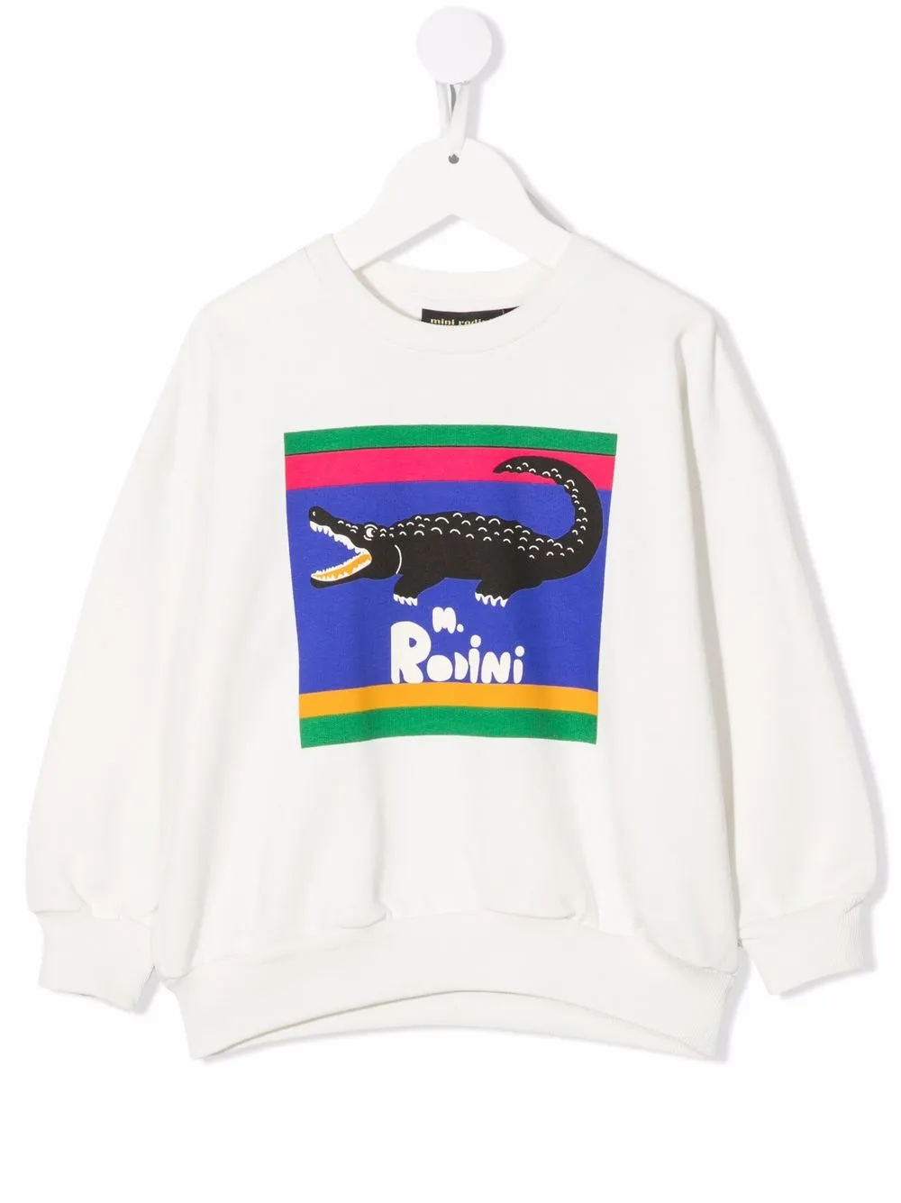 

Mini Rodini sudadera con estampado de cocodrilo - Blanco