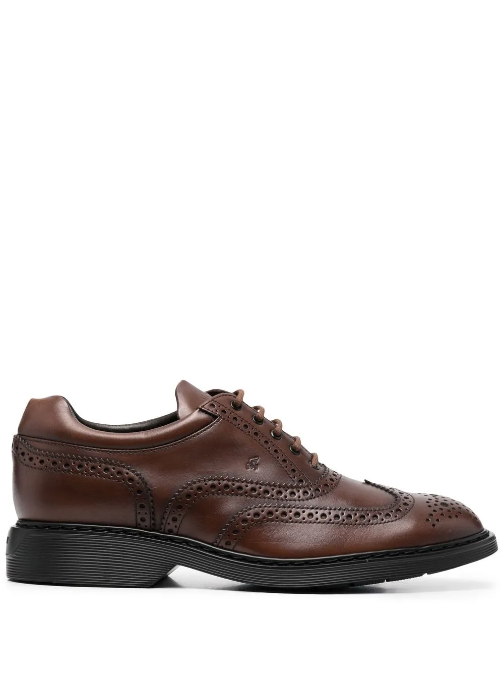 

Hogan almond-toe leather brogues - Brown