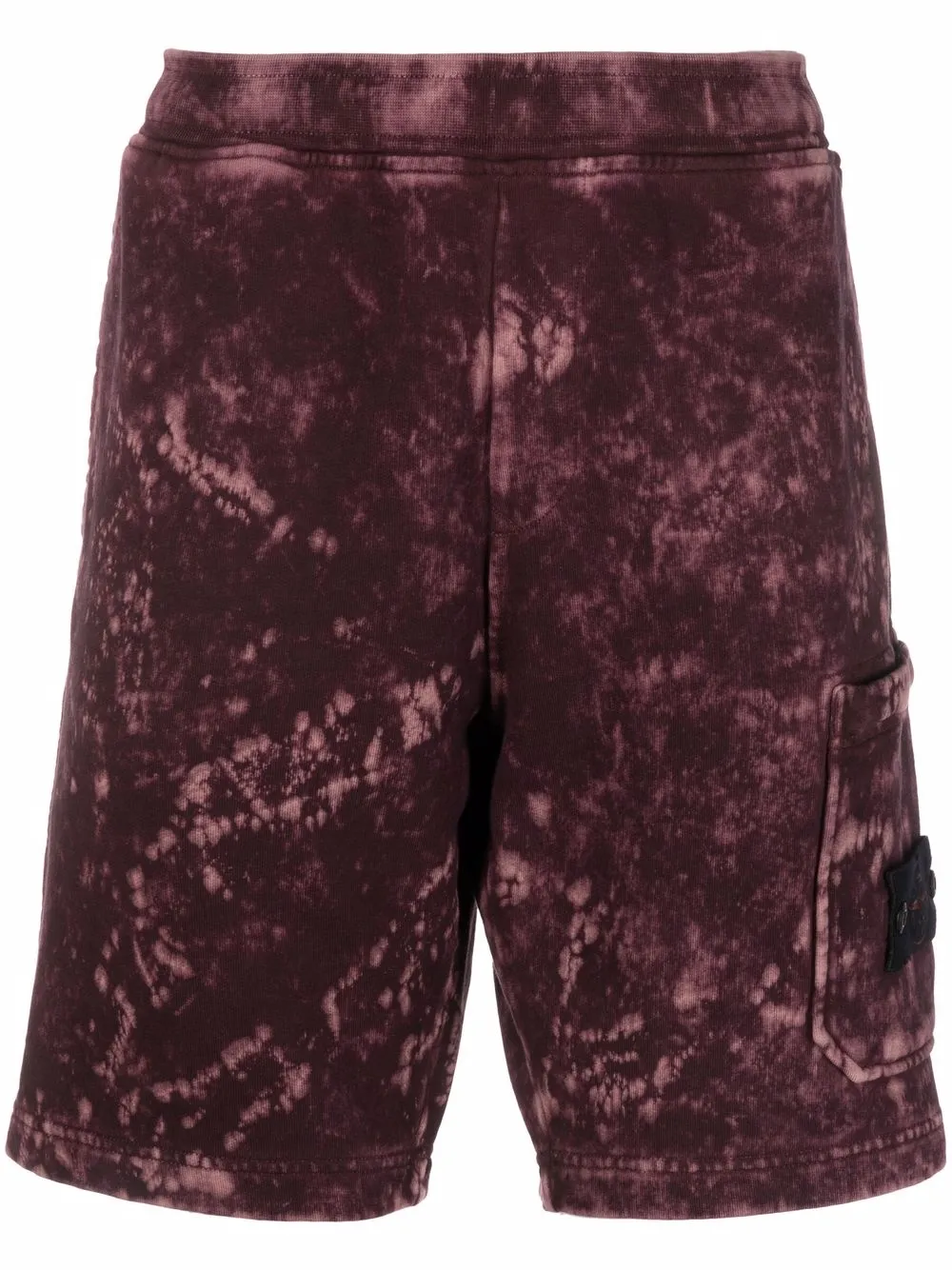 

Stone Island shorts deportivos con efecto lavado - Rojo