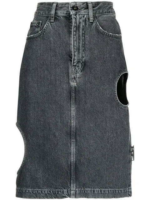 Off-White Meteor denim pencil skirt