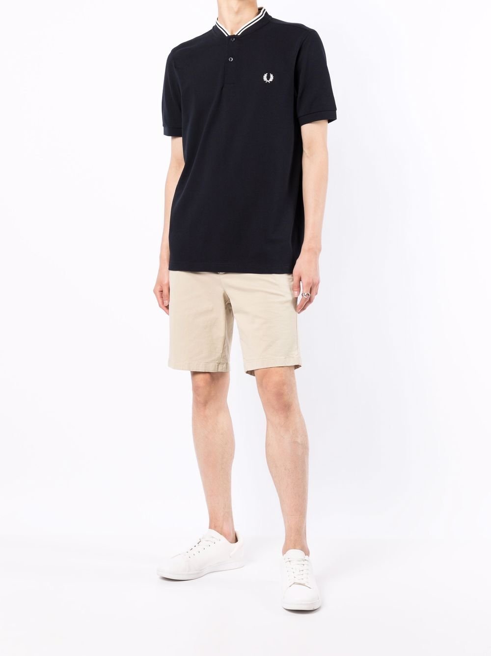 Image 2 of Fred Perry mock neck polo shirt