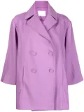 Costarellos double-breasted fitted blazer - Purple