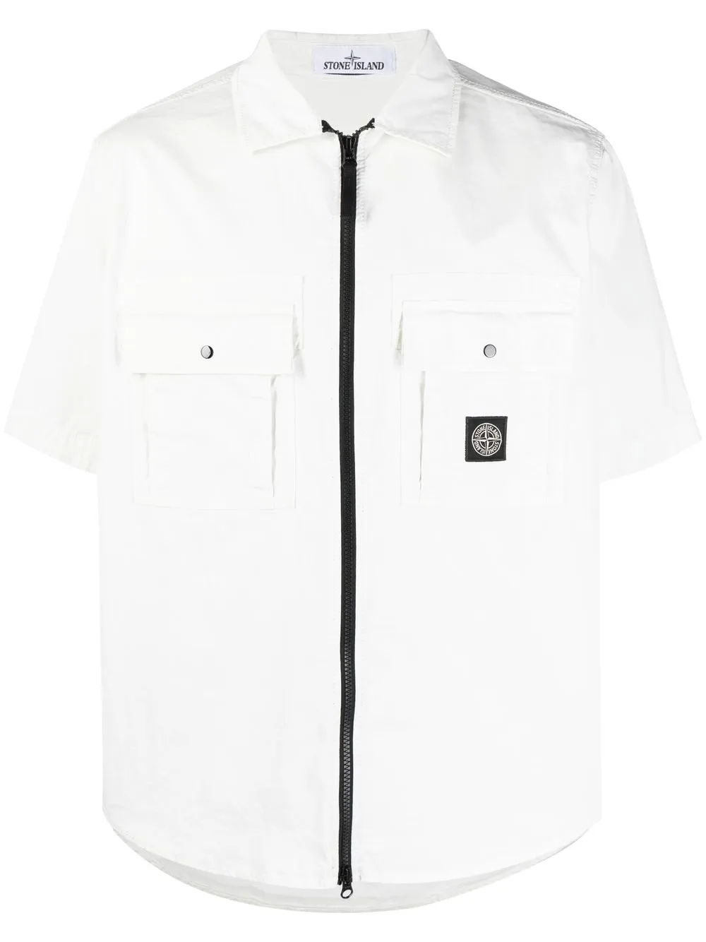 

Stone Island camisa con parche del logo - Blanco