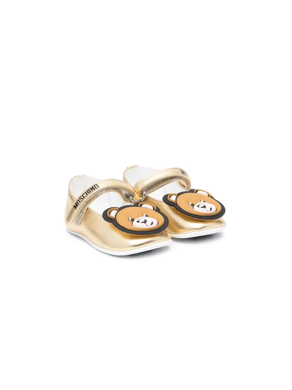 

Moschino Kids flats con motivo Toy Bear - Dorado