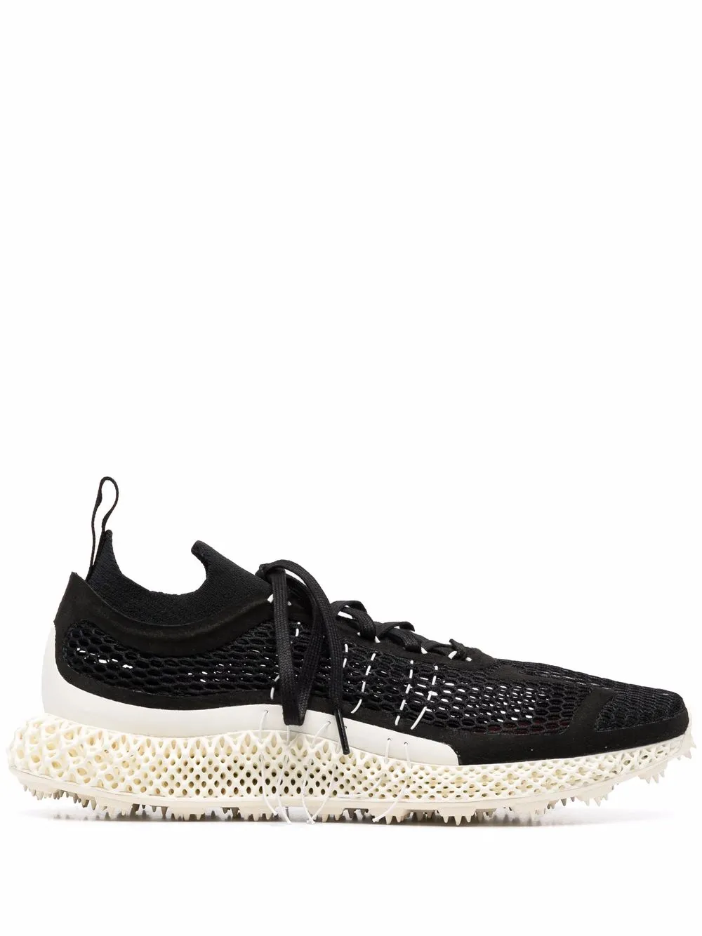 Click to view more detailed imagery on our partner's website Y-3 Runner 4d Halo Embroidered Mesh And Primeknit Sneakers In Black Beige