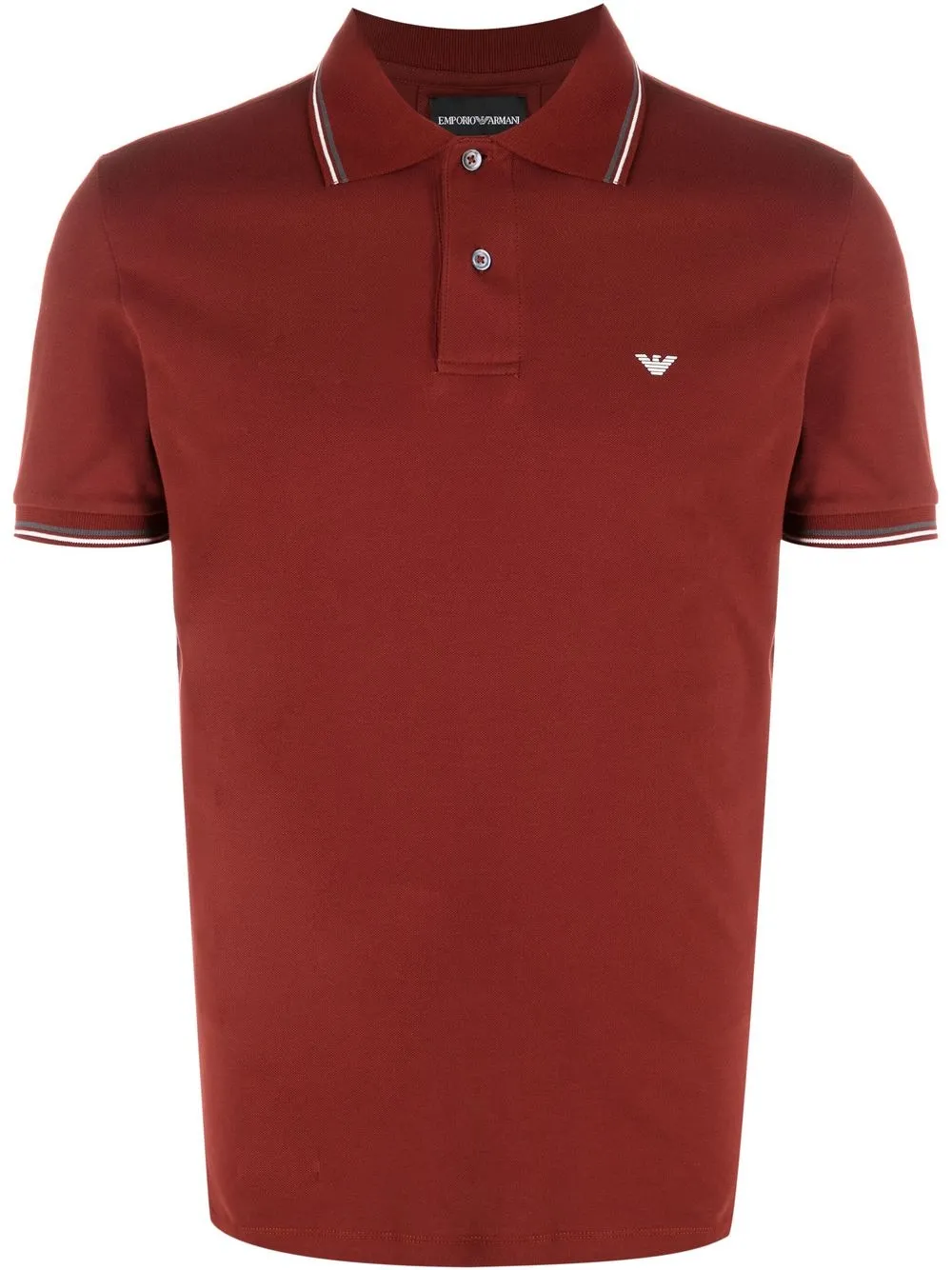 

Emporio Armani logo-embroidered polo shirt