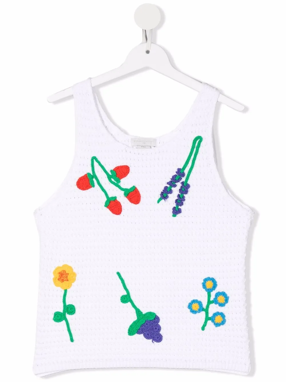 

Stella McCartney Kids top sin mangas de crochet - Blanco