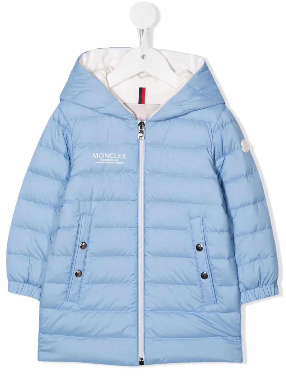 

Moncler Enfant logo-print quilted puffer - Blue