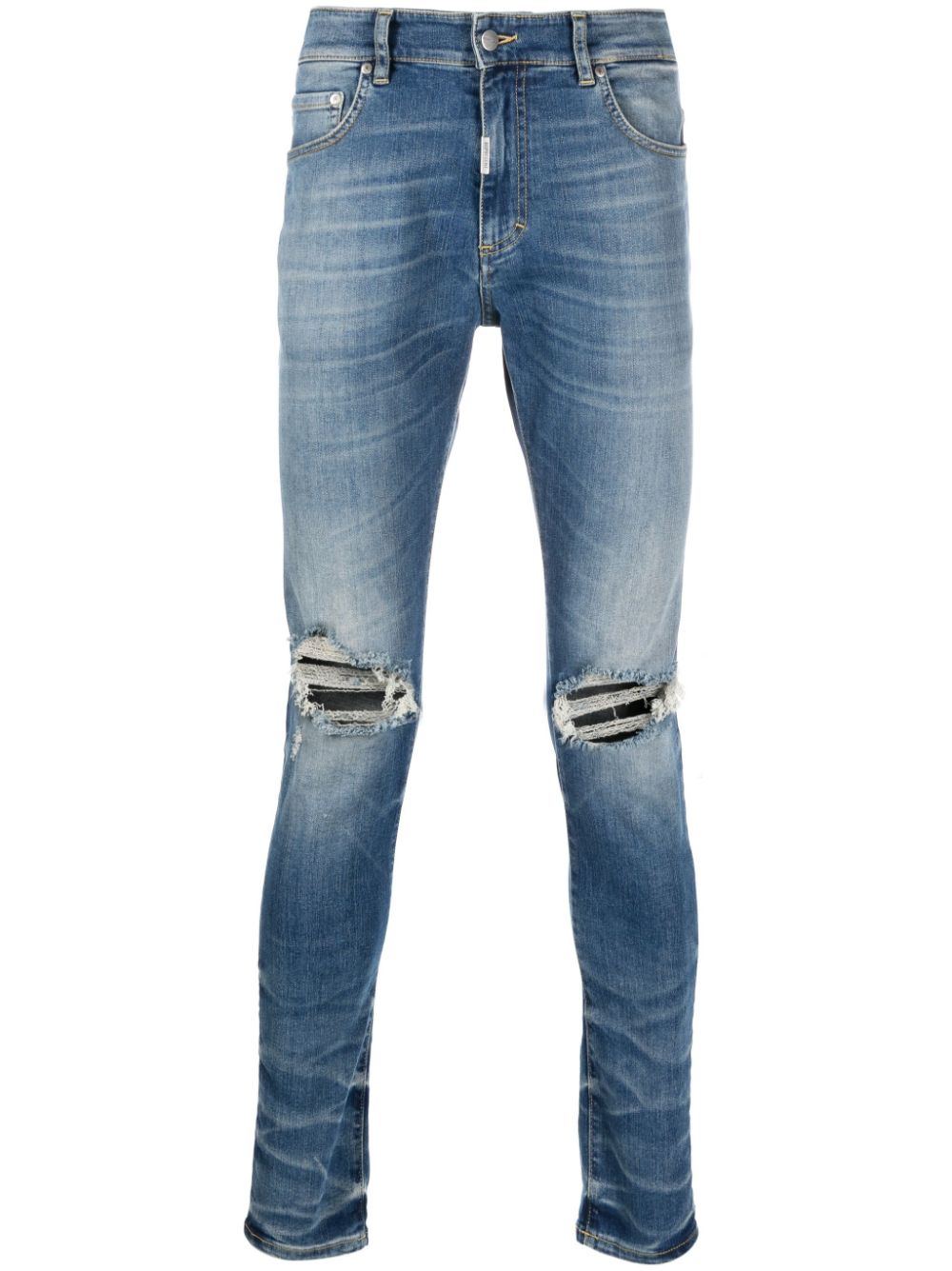 Represent Destroyer distressed-effect Slim Jeans - Farfetch