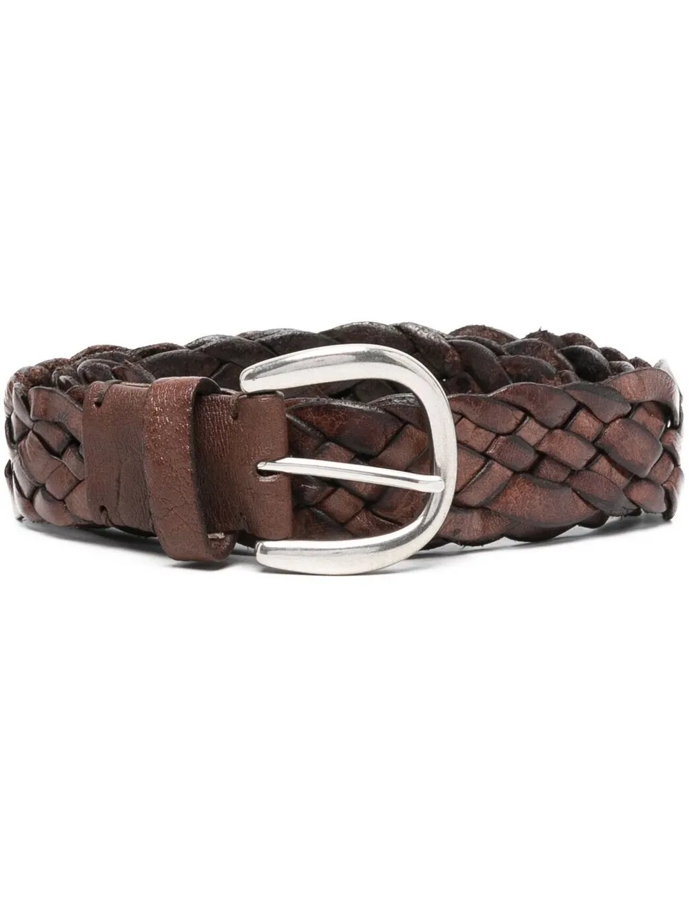 

P.A.R.O.S.H. woven leather belt - Brown