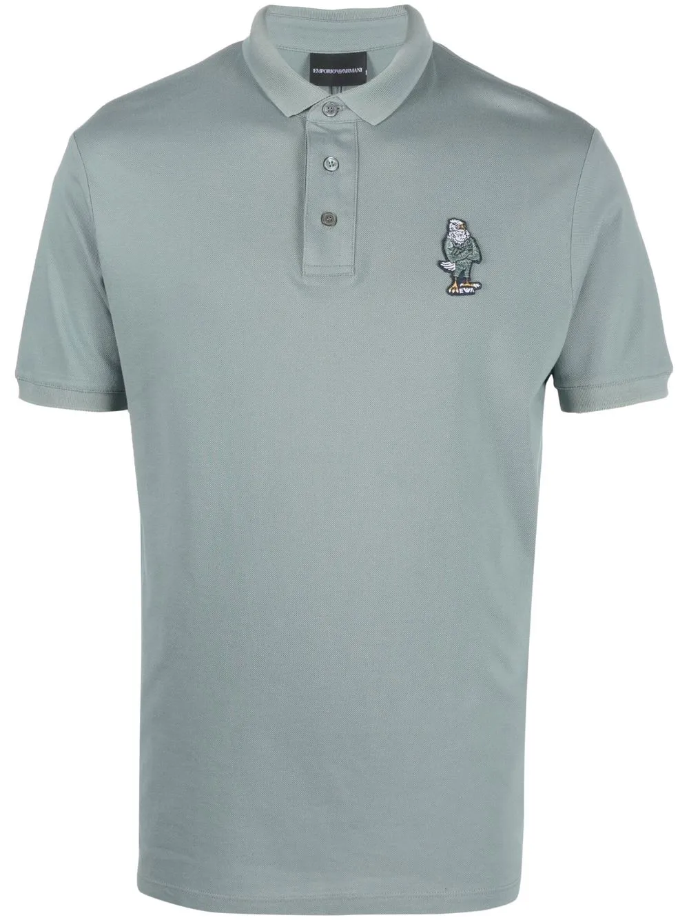 

Emporio Armani playera tipo polo con parche de pájaro - Verde