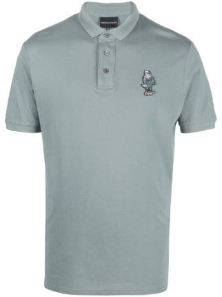 Emporio Armani bird patch polo shirt Farfetch