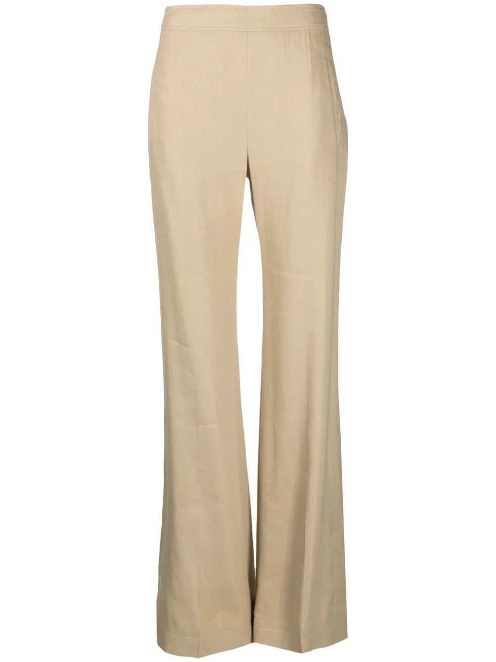 high-waist flared trousers