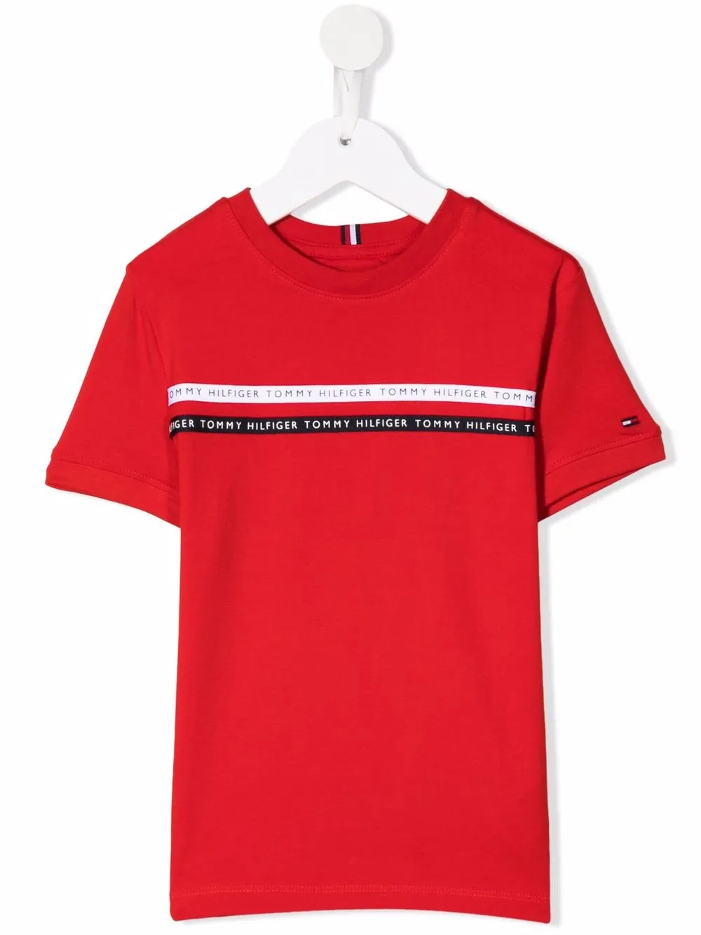 

Tommy Hilfiger Junior playera con logo estampado - Rojo