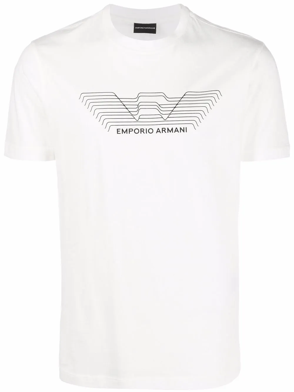 

Emporio Armani playera con logo en relieve - Blanco