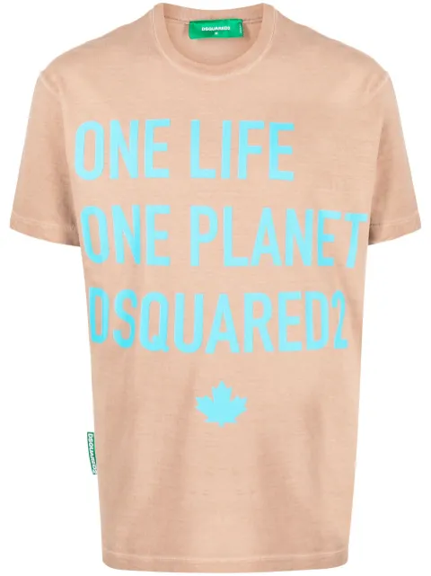 DSQUARED2 slogan-print cotton T-shirt