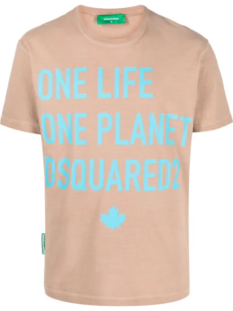 DSQUARED2 slogan-print cotton T-shirt