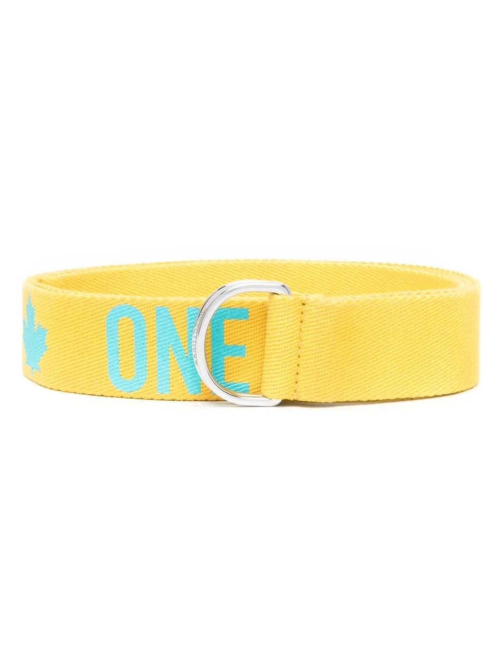 Dsquared2 Logo-print Buckle Fastening Belt In Yellow