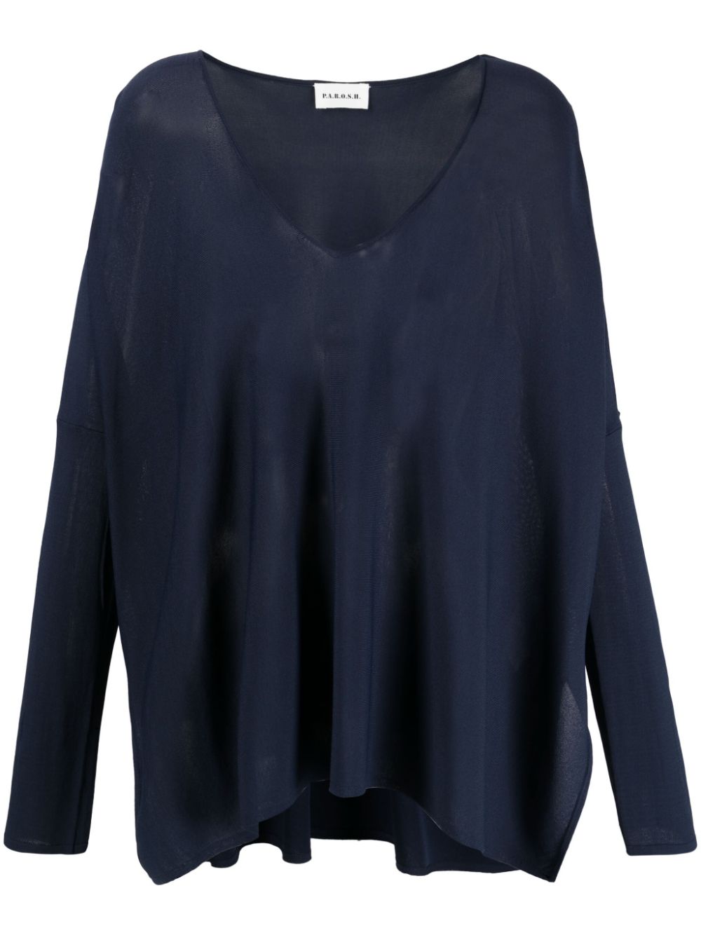 P.A.R.O.S.H. Asymmetric fine-knit Blouse - Farfetch