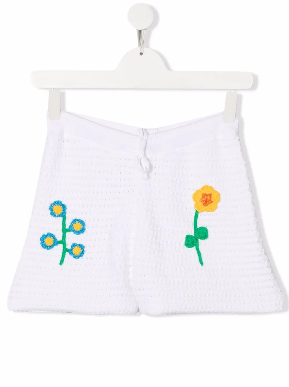 

Stella McCartney Kids shorts con bordado floral - Blanco