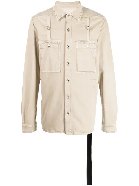 Rick Owens DRKSHDW sobrecamisa de manga larga 