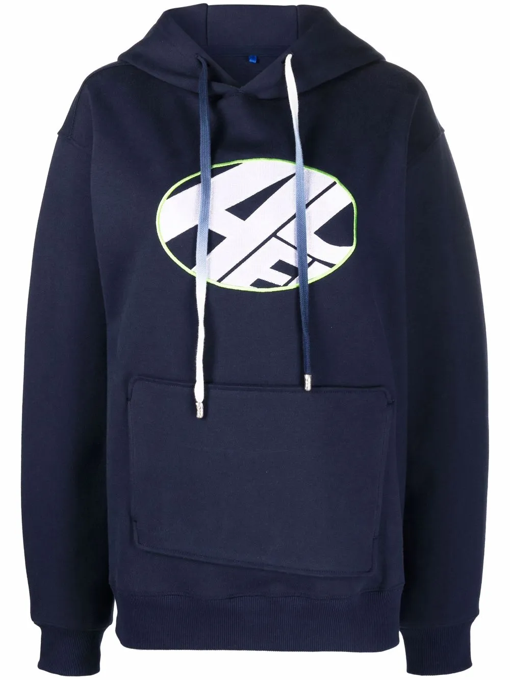 

Ader Error hoodie con logo bordado - Azul