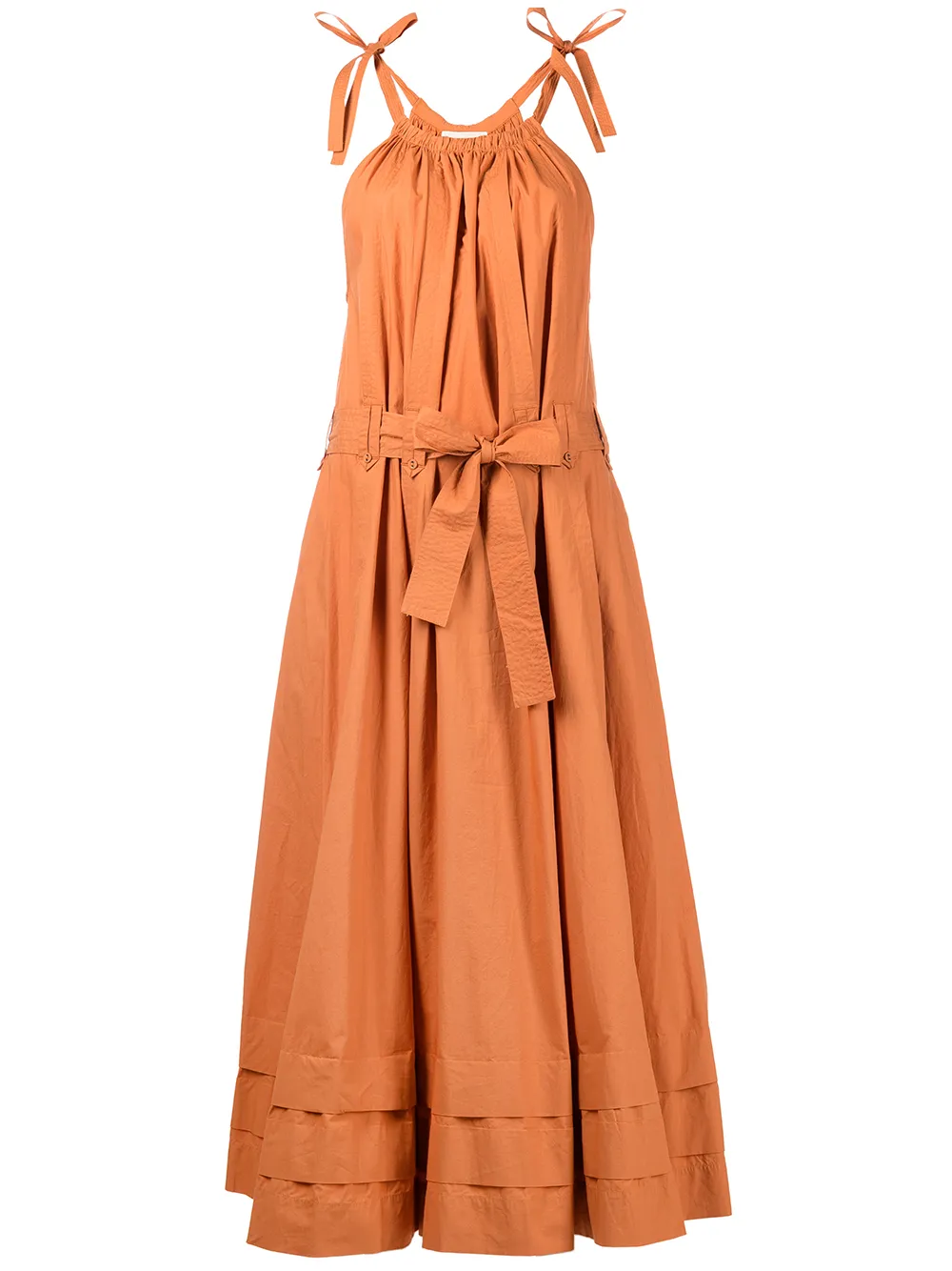 

Ulla Johnson vestido midi Joni - Naranja