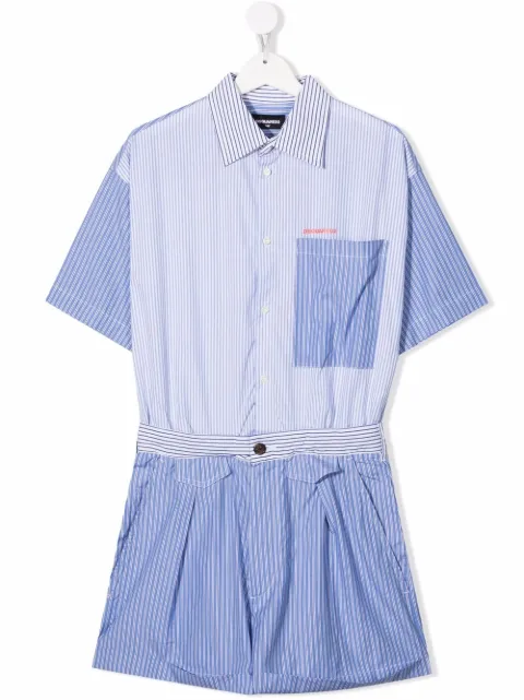 Dsquared2 Kids بلاي سوت مخطط بتصميم قميص