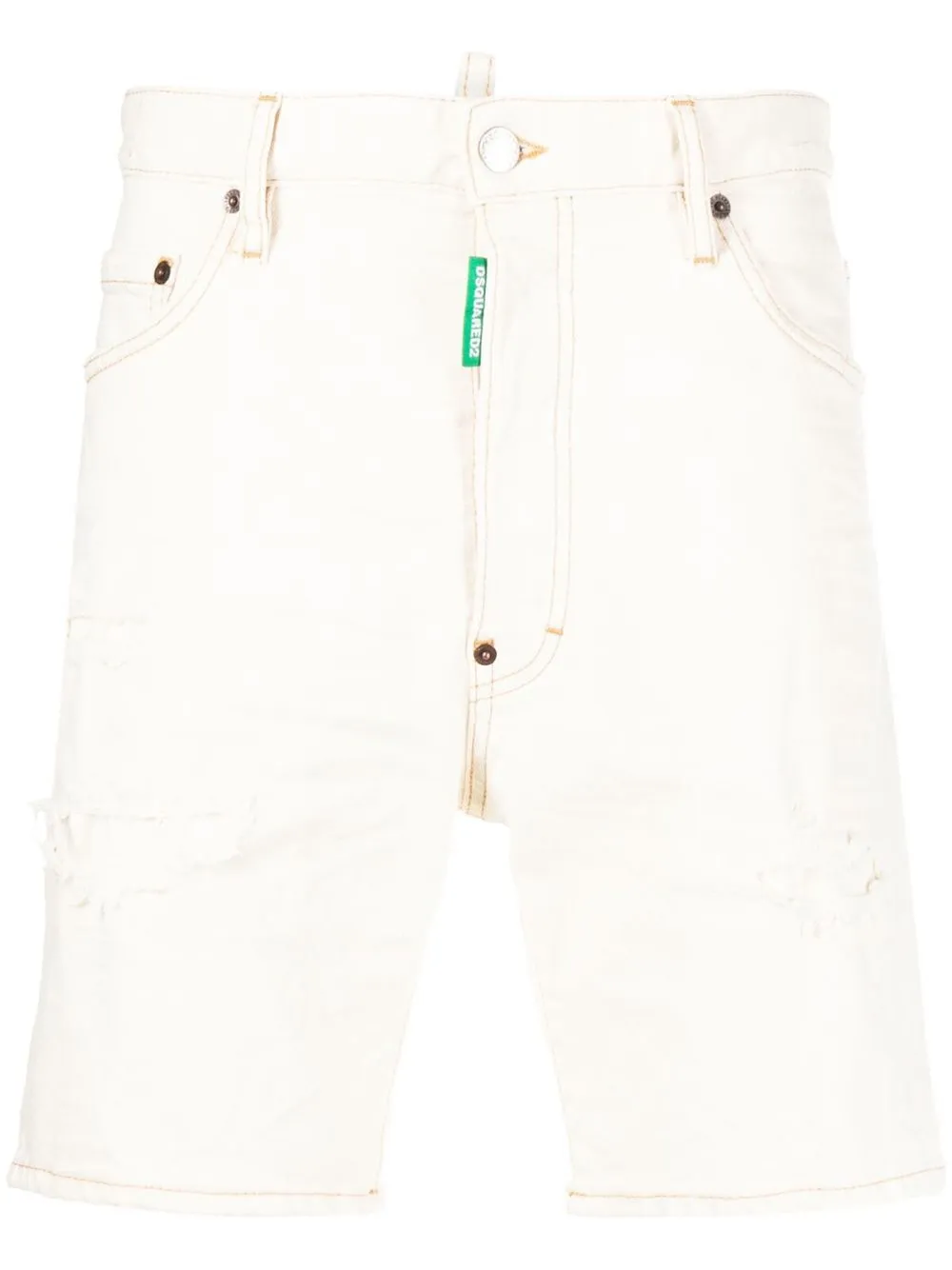 

Dsquared2 ripped denim shorts - Neutrals