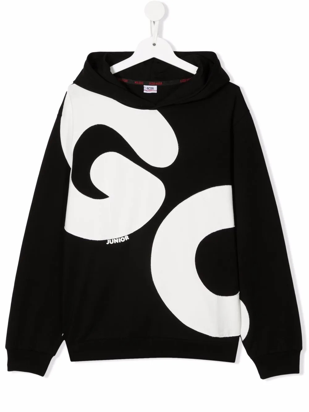 

Gcds Kids hoodie con logo estampado - Negro