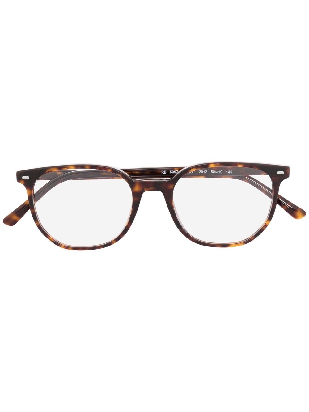 Ray Ban Tortoiseshell Rectangle-frame Glasses In Braun