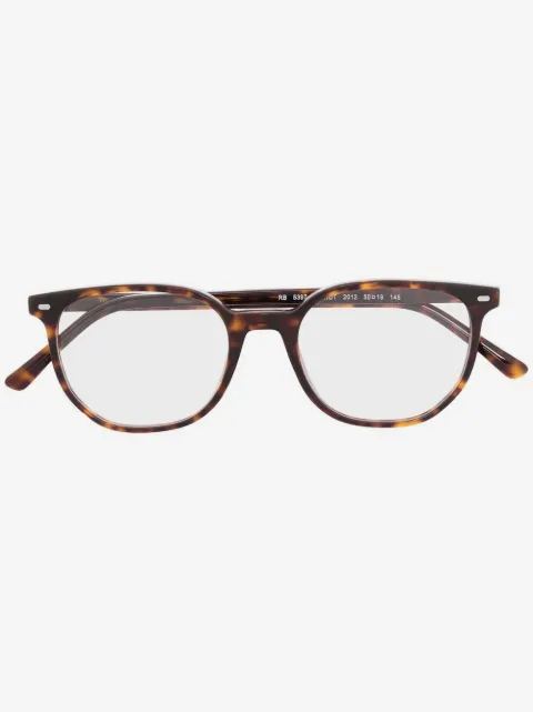 Ray-Ban tortoiseshell rectangle-frame glasses