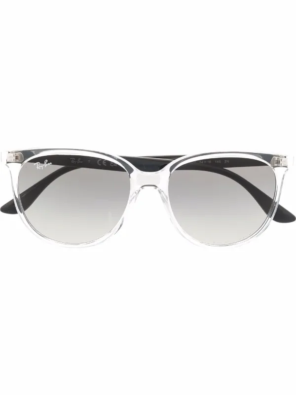 上品なブランド グラデーション Ray-Ban ラウンドサングラス ブラック | 小物