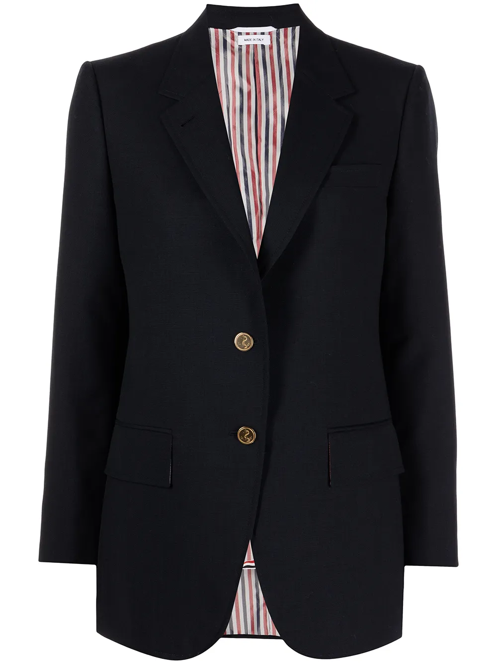 

Thom Browne embossed buttons single-breasted blazer - Blue