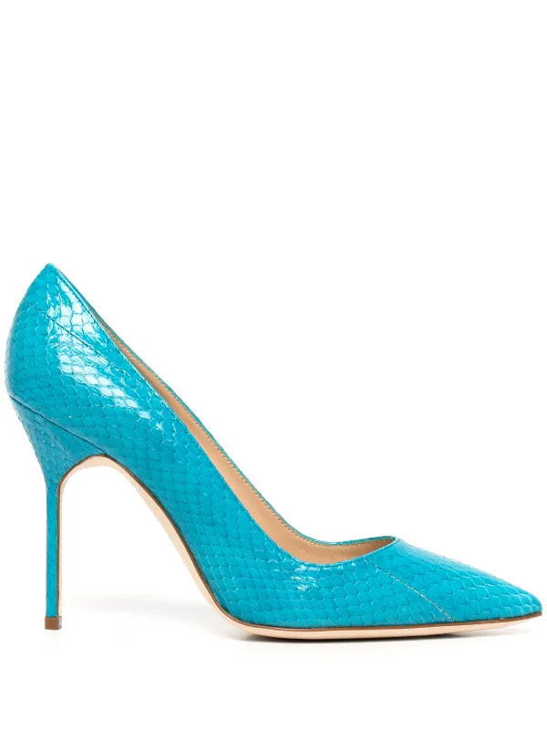 Manolo Blahnik BB snakeskin-effect 90mm 