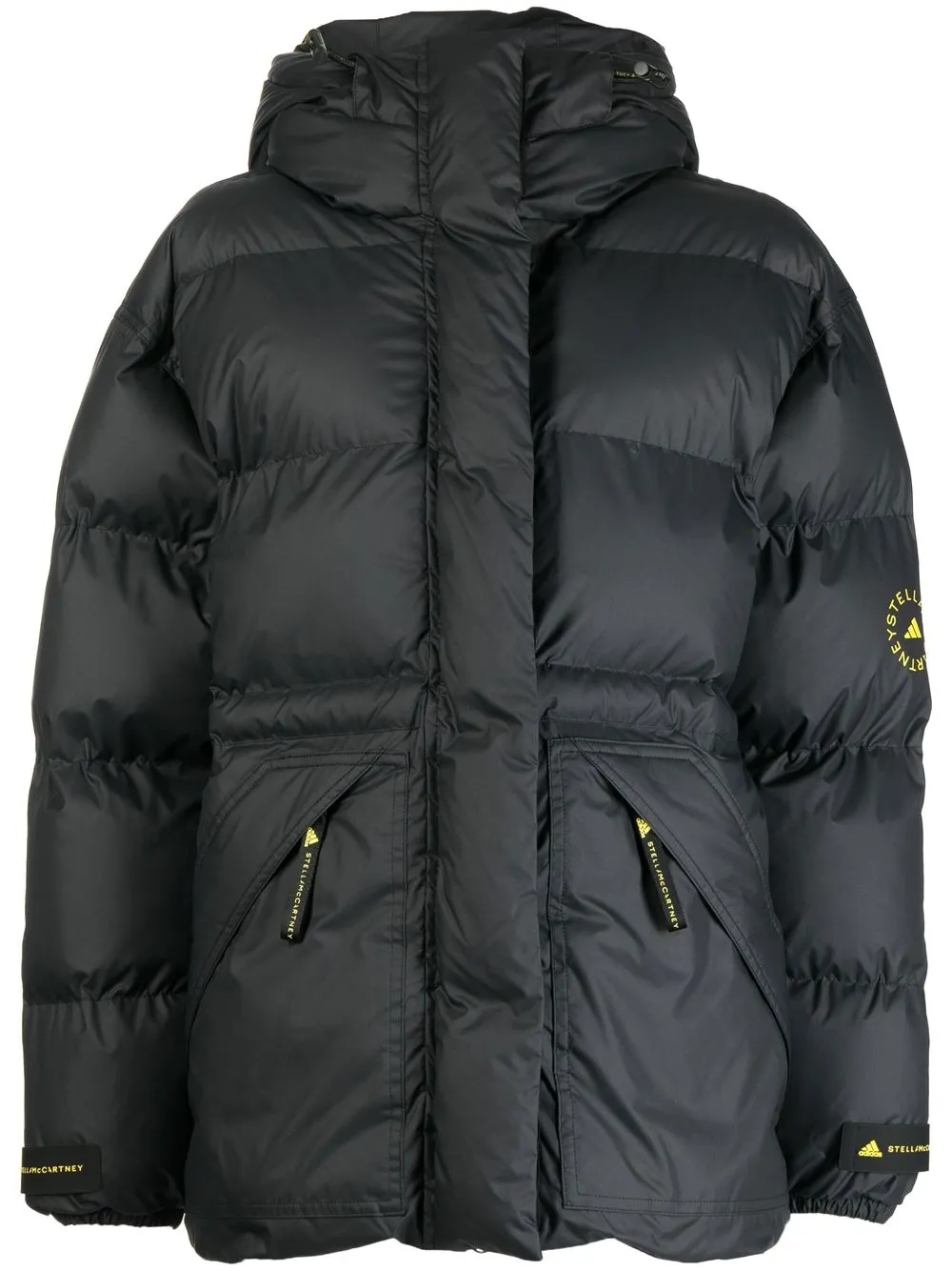 

adidas by Stella McCartney hooded recycled puffer jacket - Black