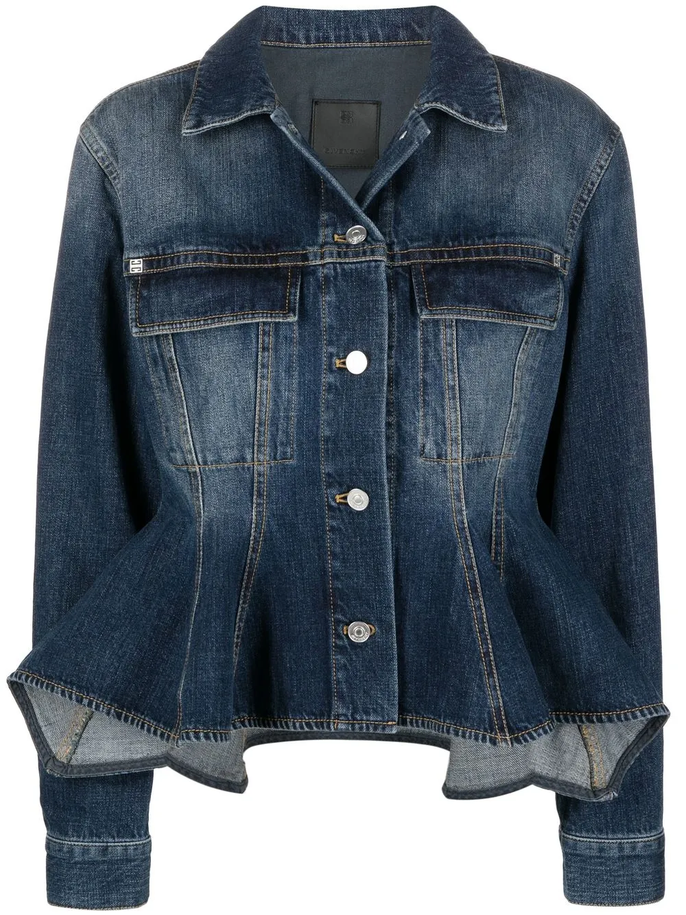 

Givenchy tailored peplum-waist denim jacket - Blue