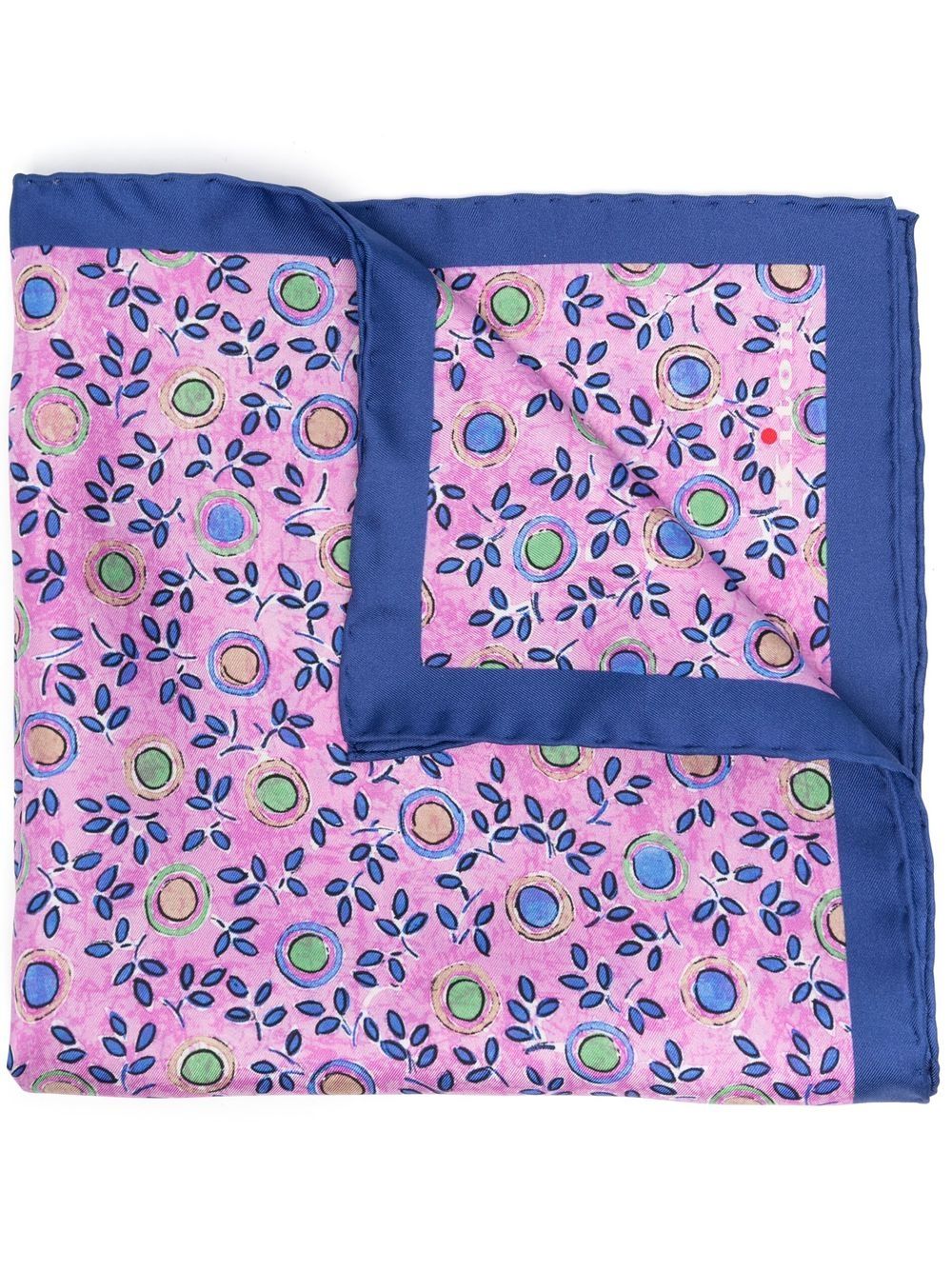 Kiton Floral-print Silk Foulard In Purple