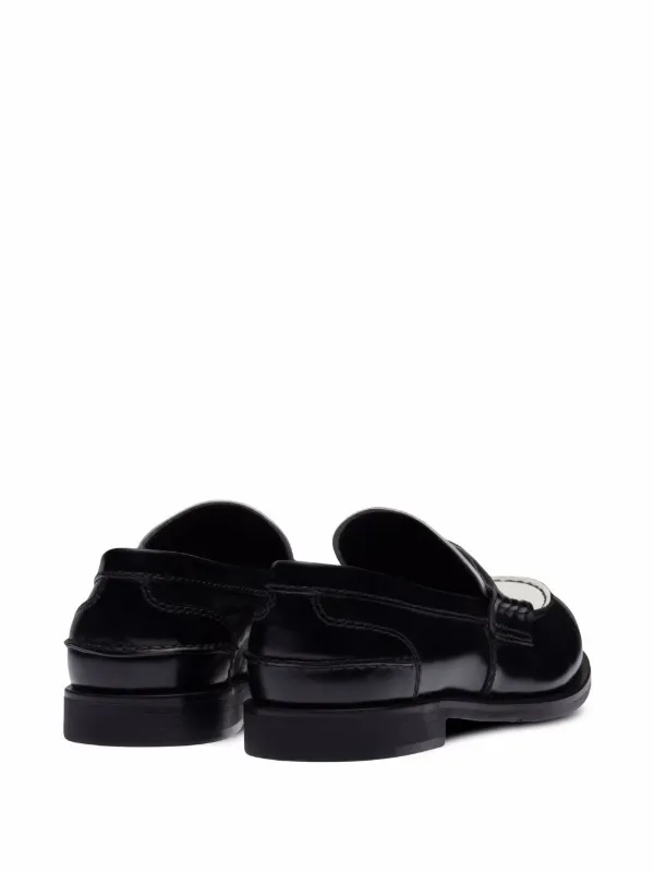Miu Miu Leather Penny Loafers | Black | FARFETCH